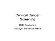 Cervical Cancer Screening
