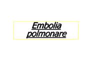 Embolia polmonare