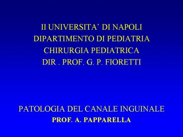 II UNIVERSITA