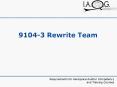 9104-3 Rewrite Team PowerPoint PPT Presentation