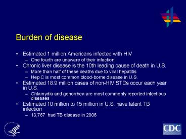 Burden of disease