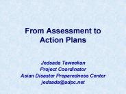 From Assessment to Action Plans