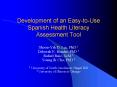 Development of an Easy-to-Use Spanish Health Literacy Assessment Tool PowerPoint PPT Presentation