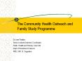 The Community Health Outreach and Family Study Programme PowerPoint PPT Presentation