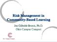 Risk Management in Community-Based Learning PowerPoint PPT Presentation