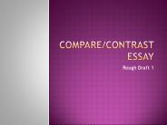 Compare/ContraSt Essay