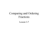 Comparing and Ordering Fractions