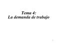 Tema 4: La demanda de trabajo PowerPoint PPT Presentation