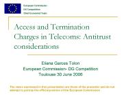 Access and Termination Charges in Telecoms: Antitrust considerations