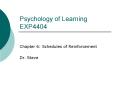 Psychology of Learning EXP4404 PowerPoint PPT Presentation