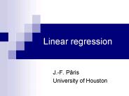 Linear regression