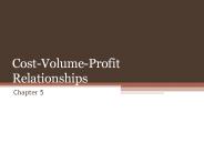 Cost-Volume-Profit Relationships