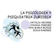 LA PSICOLOGIA Y PSIQUIATRIA JURIDICA