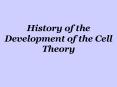 History of the Development of the Cell Theory PowerPoint PPT Presentation