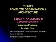 TK 6123 COMPUTER ORGANISATION PowerPoint PPT Presentation