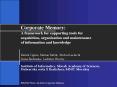 Corporate Memory: A framework for supporting tools for acquisition, organization and maintenance of information and knowledge PowerPoint PPT Presentation