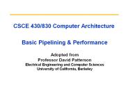 CSCE 430/830 Computer Architecture  Basic Pipelining