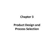 Product Design and Process Selection