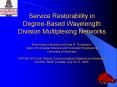 Service Restorability in Degree-Based Wavelength Division Multiplexing Networks Ram Kumar Ravalkol and Dale R. Thompson* Dept. of Computer Science and Computer Engineering University of Arkansas IASTED Int PowerPoint PPT Presentation