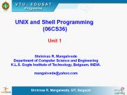 UNIX and Shell Programming