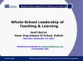 Whole-School Leadership of Teaching PowerPoint PPT Presentation