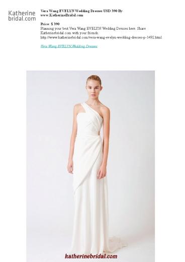Vera Wang EVELYN Wedding Dresses USD 390 By www.KatherineBridal.com