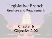 Legislative Branch Structure and Requirements