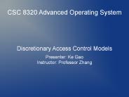 CSC 8320 Advanced Operating System