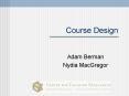 Course Design PowerPoint PPT Presentation