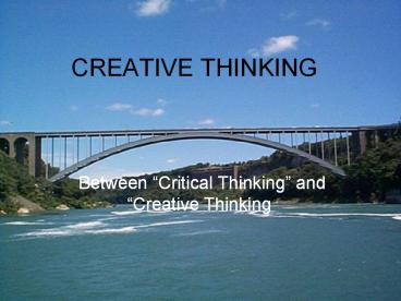 CREATIVE THINKING