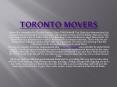 Toronto Movers PowerPoint PPT Presentation