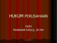HUKUM PERUSAHAAN PowerPoint PPT Presentation