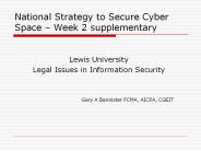 National Strategy to Secure Cyber Space 