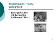 Modernization Theory: Background PowerPoint PPT Presentation