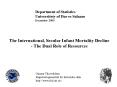 The International, Secular Infant Mortality Decline - The Dual Role of Resources PowerPoint PPT Presentation