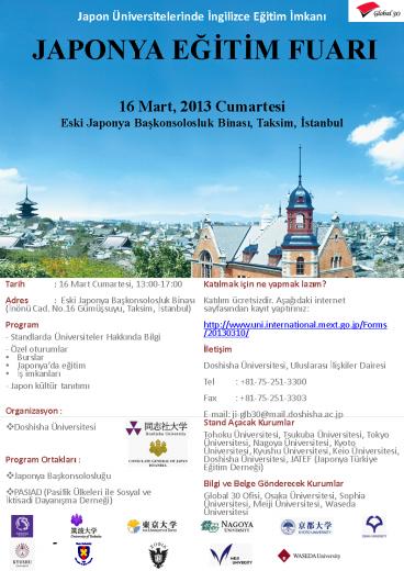 Tarih: 16 Mart Cumartesi, 13:00-17:00