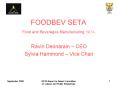 FOODBEV SETA Food and Beverages Manufacturing SETA PowerPoint PPT Presentation