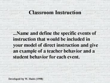 Direct Instruction