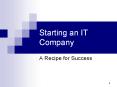 Starting an IT Company PowerPoint PPT Presentation