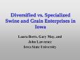 Diversified vs. Specialized Swine and Grain Enterprises in Iowa PowerPoint PPT Presentation