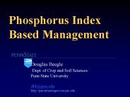 Phosphorus in the Environment