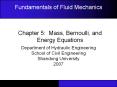Chapter 5: Mass, Bernoulli, and Energy Equations PowerPoint PPT Presentation