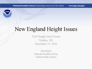 New England Height Issues