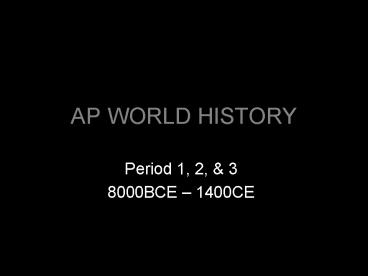 AP WORLD HISTORY