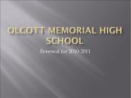 OLCOTT MEMORIAL HIGH SCHOOL