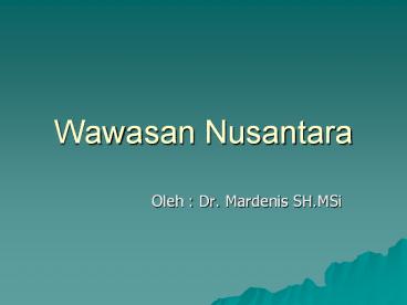 Wawasan Nusantara