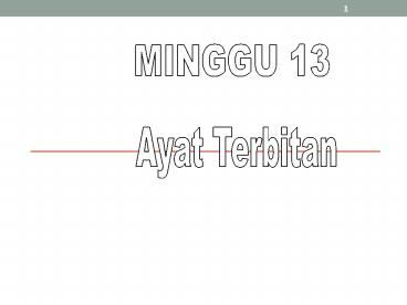 MINGGU 13BBM3203
