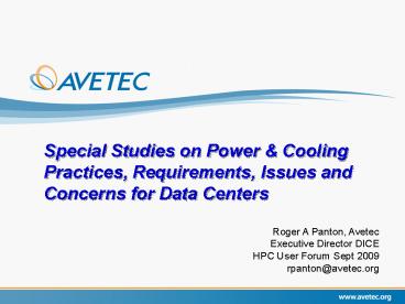 Special Studies on Power