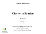 Cluster validation