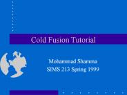 Cold Fusion Tutorial